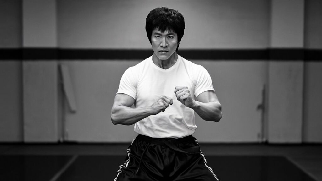 Bruce Lee Kampfkunst performend