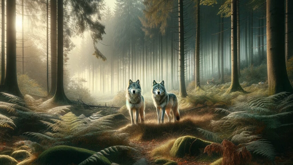 Die zwei Wölfe im Wald Metahper der Geschichte zum Nachdenken
