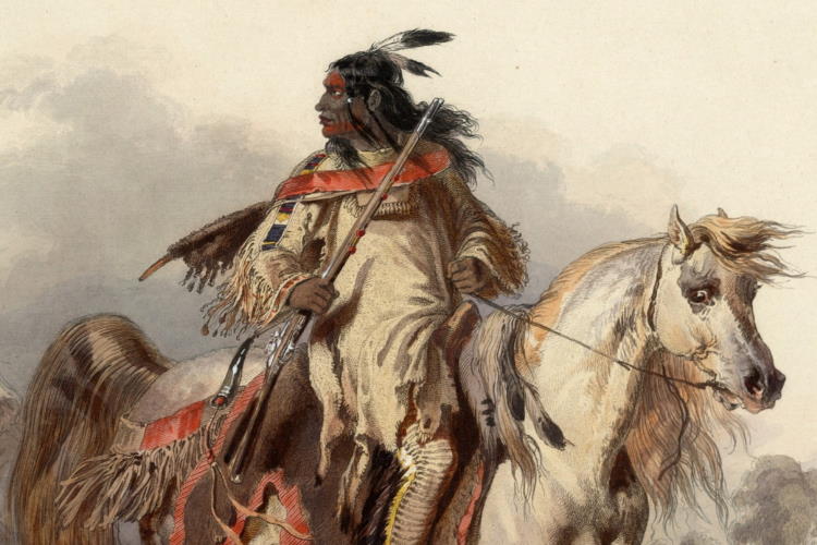 Weisheiten der Indianer - Apache-Indianer auf seinem Pferd